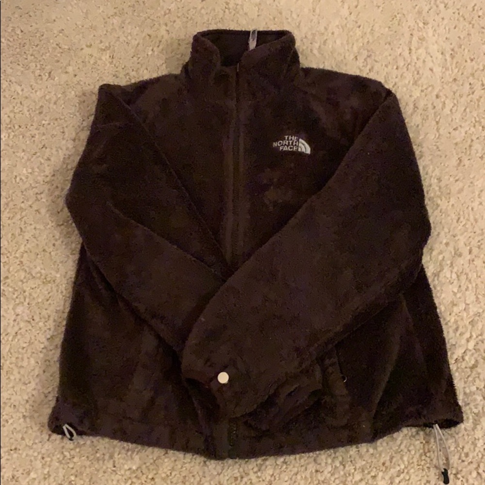 North face fuzzy zip up